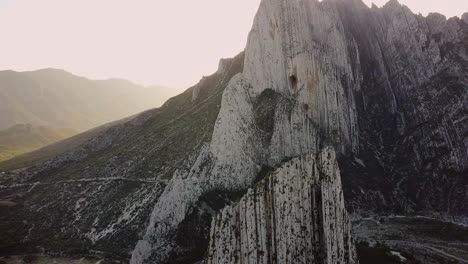 Aerial---Huasteca-Canyon-near-Monterrey,-Mexico,-wide-shot-rising