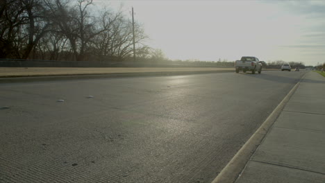 Traffic-zooms-by-during-sunset