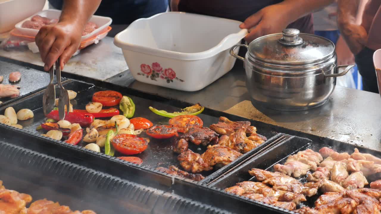 거리 음식 요리 과정