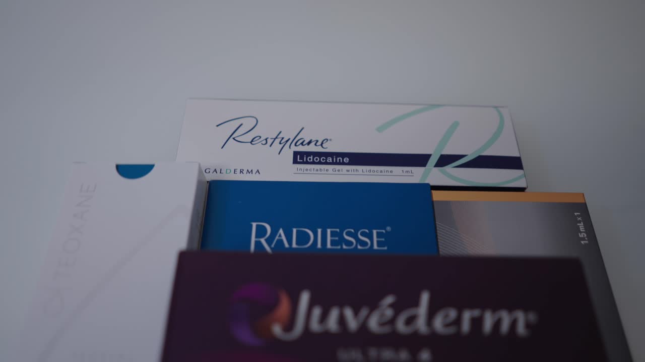 Assortment of Dermal Fillers and Aesthetic Injectables