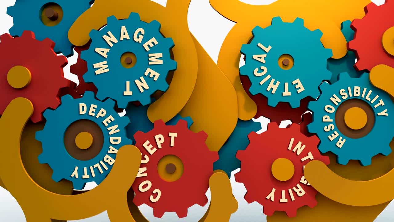 ruedas de colores animación 3d - bucle sin costuras