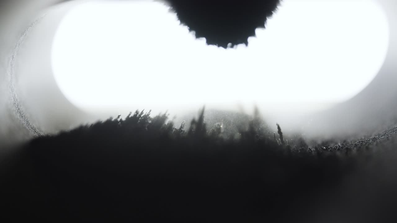 Macro Shot Iron Dust Particles Rising With Invisible Magnet Field