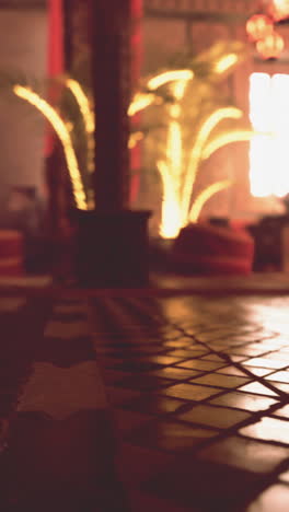 blurred interior view of a restaurant or cafe