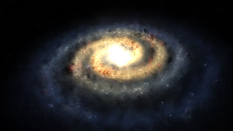 Spektakulärer-Blick-Auf-Eine-Leuchtende-Galaxie-–-Ein-Gravitativ-Gebundenes-System-Aus-Sternen,-Sternresten,-Interstellarem-Gas,-Staub-Und-Dunkler-Materie.-Nebel-Sind-In-Gruppen,-Cluster-Und-Superhaufen-Organisiert.