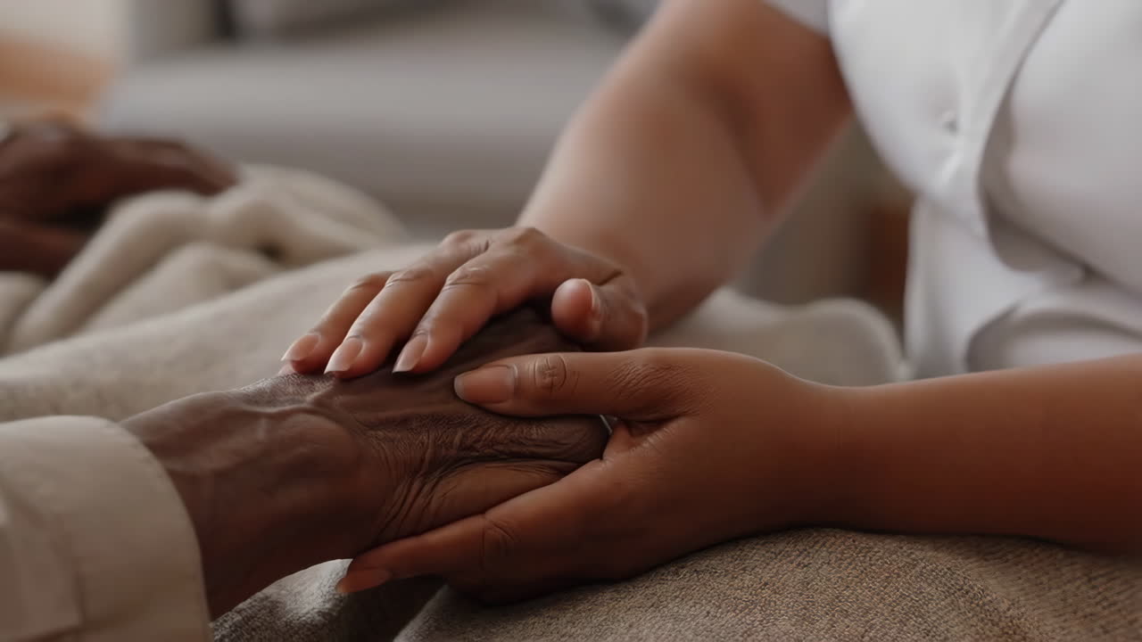 Hands showing care and support