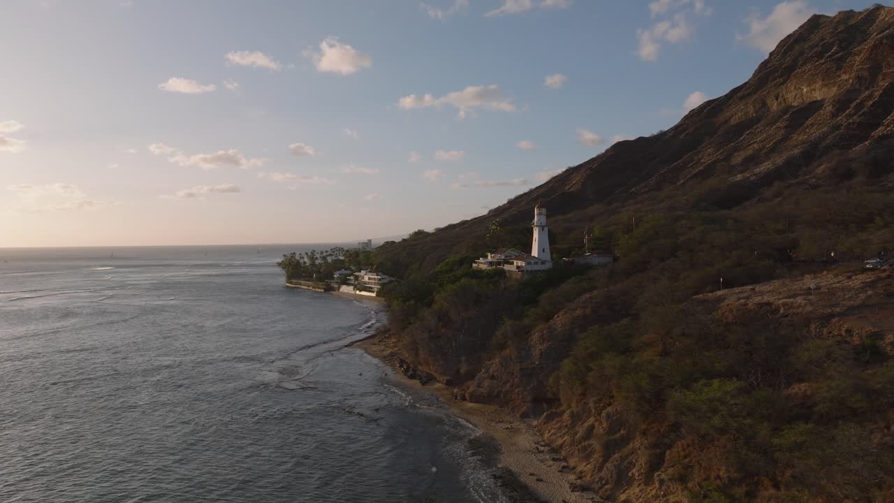 Faro delle Hawaii al tramonto