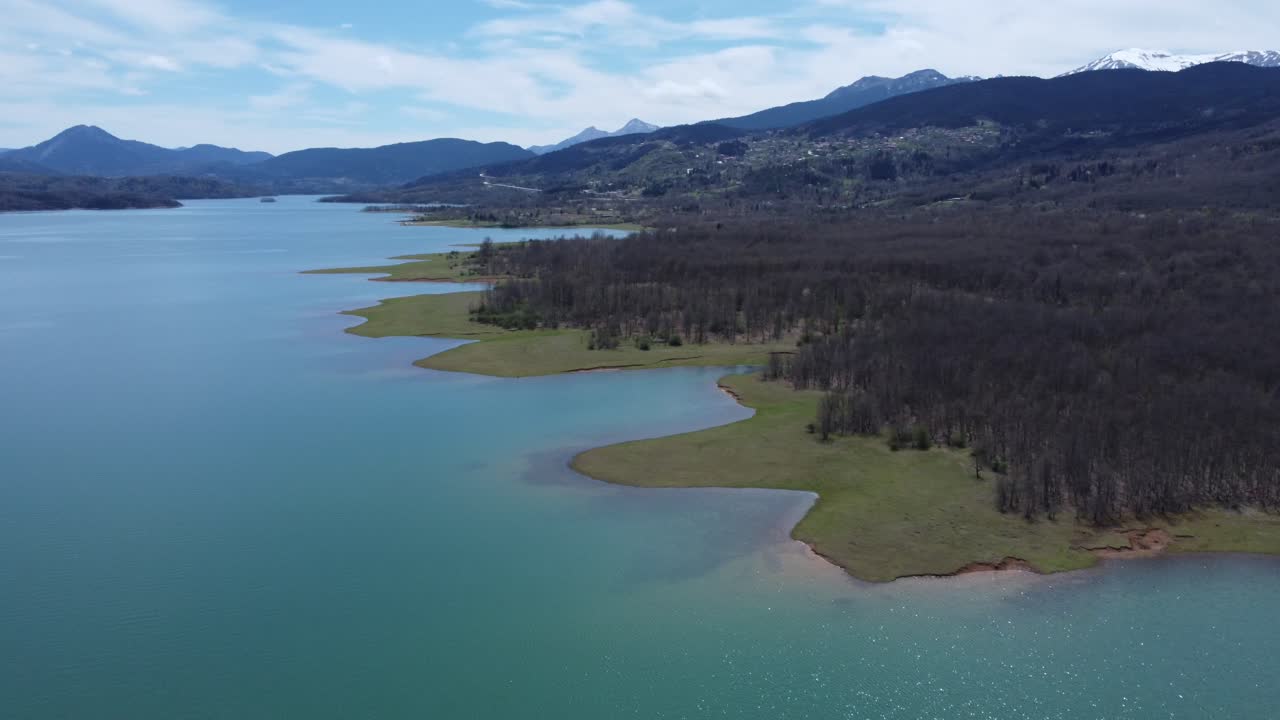 Lake Plastira's unique shoreline