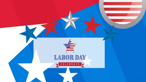 Animation-of-labor-day-text-over-flag-of-america-pattern