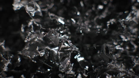silver fillings macro shot