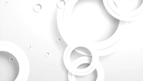 animación de video geométrica abstracta con círculos de papel gris