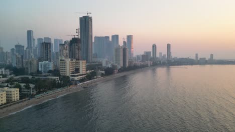 Vista-No-Configurada-En-Dadar-Chow-Patty-Beach-Vista-De-Pájaro-Mumbai