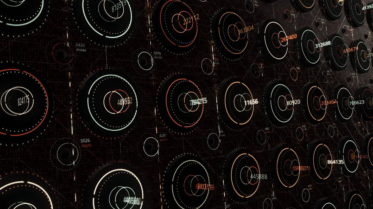 interfaz de visualización de datos futuristas abstractas