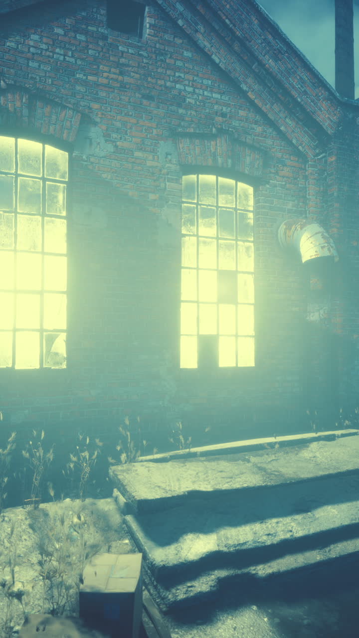 버려진 벽돌 공장에서의 무서운 밤