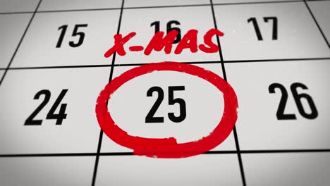 Red-marker-on-a-calendar-shows-Christmas-day