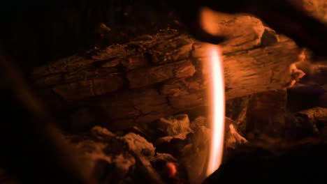 fire consuming wood