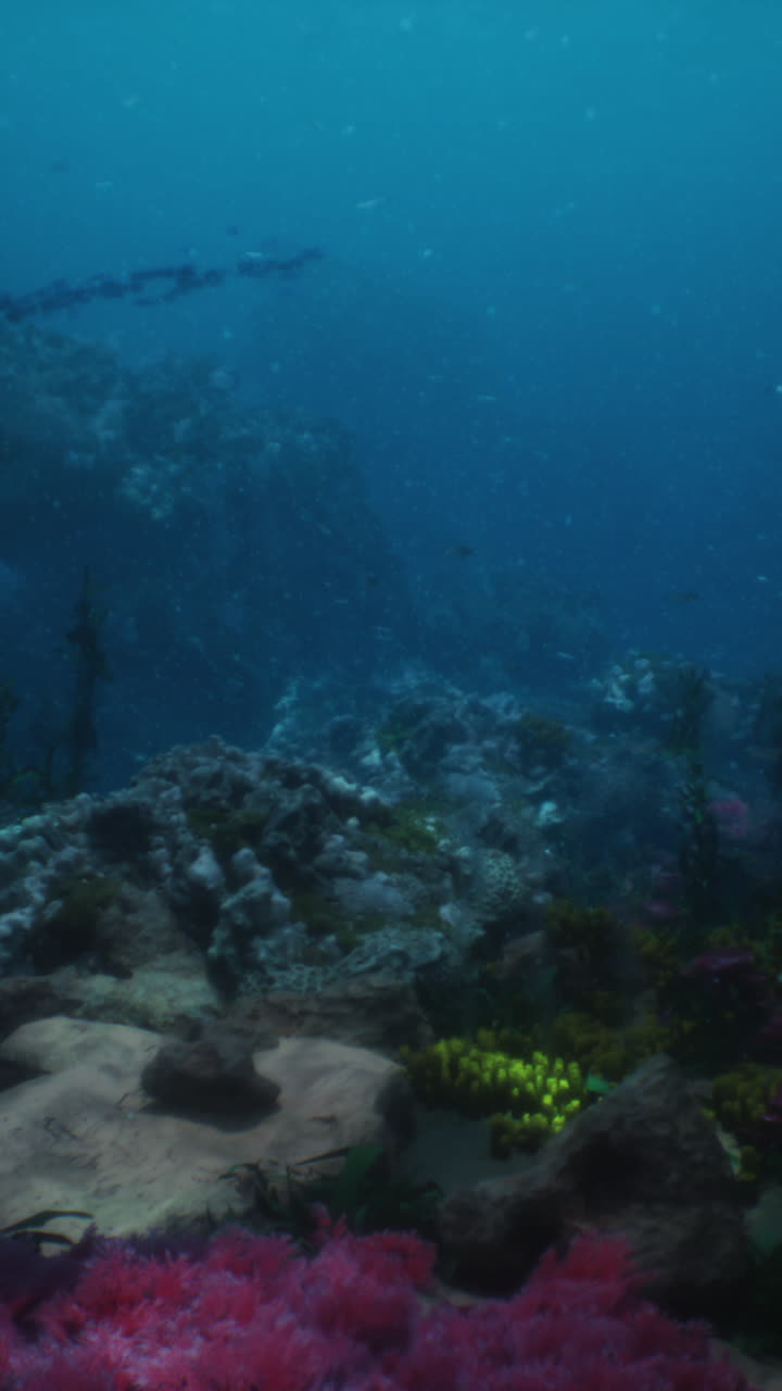 Escena de arrecife de coral submarino