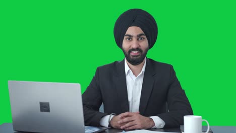 Happy-Sikh-Indian-businessman-smiling-Green-screen
