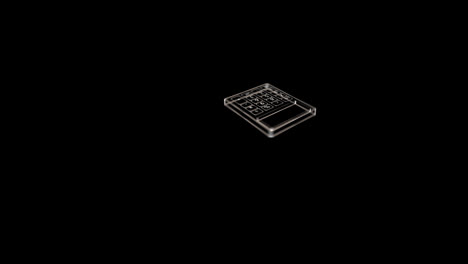 animation of school icons moving on black background