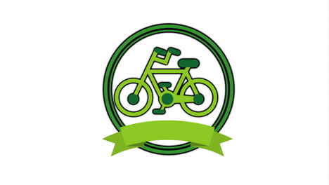 el logotipo de la bicicleta verde