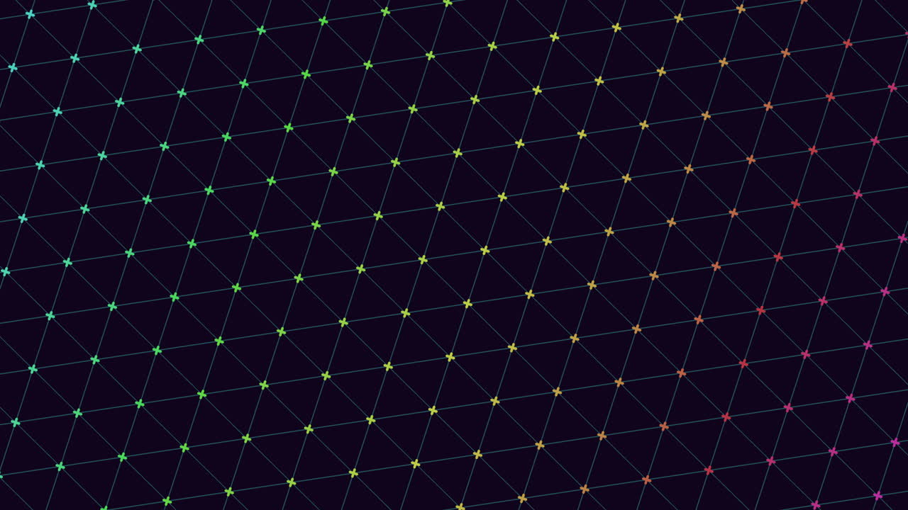 검은 바탕에 있는 점들의 격자