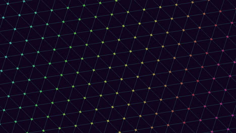 grid of dots on black background