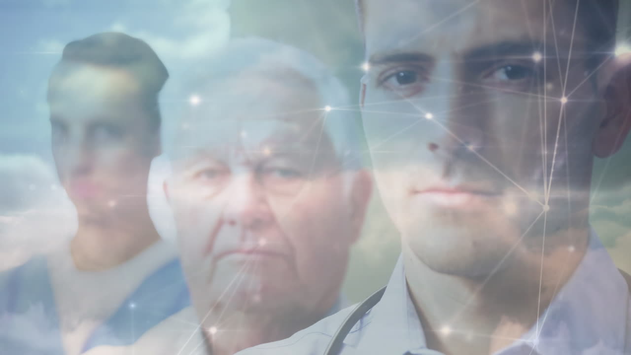 Animazione di una rete di connessioni su un gruppo eterogeneo di medici.