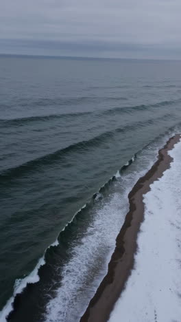coastal waves aerial view