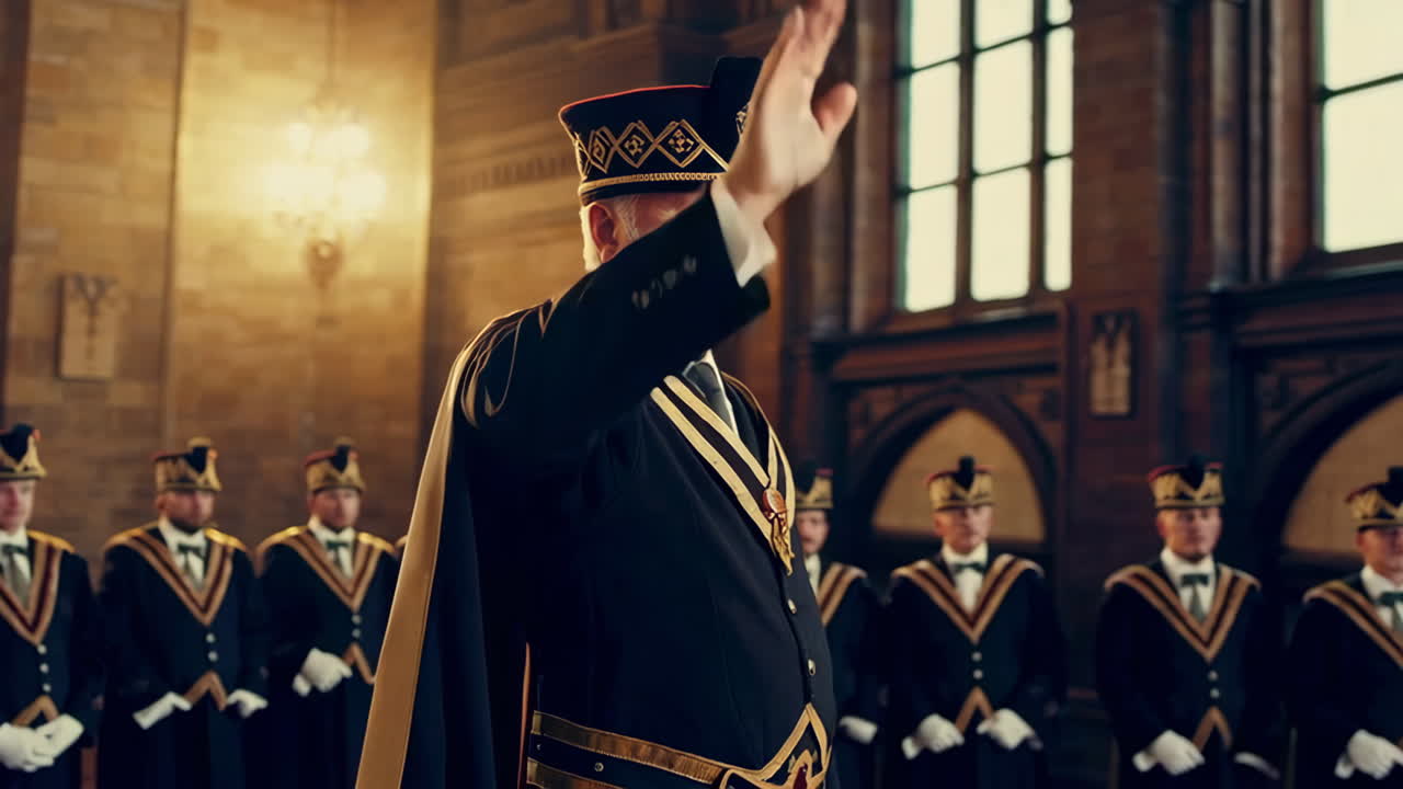 масонская церемония в исторической ложе