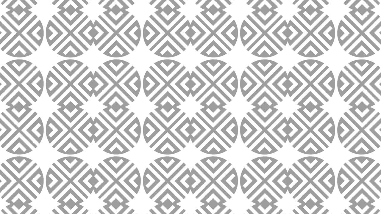 patrón gráfico en blanco y negro con efecto estroboscópico e hipnótico, mientras aumenta en tamaño y luego lo reduce.