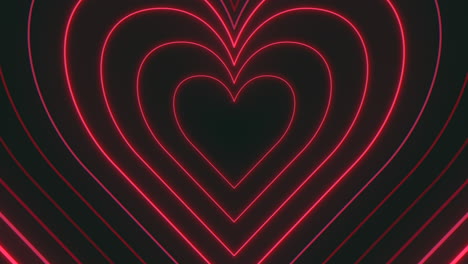 Red-neon-heart-shines-against-black-background