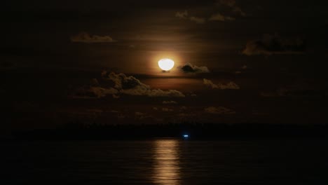 moonlight reflection over water at night