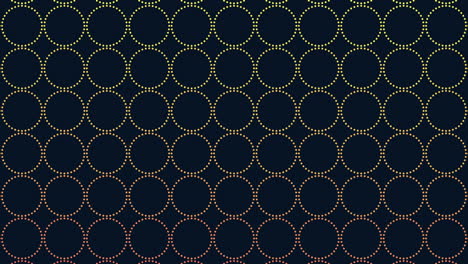 circular dots on blue background form repeated and connected pattern