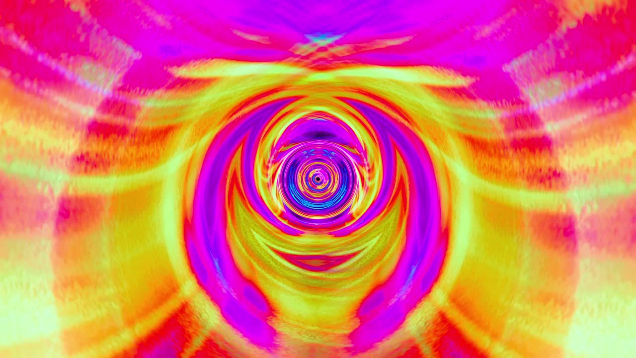 tema de ciencia ficción abstracto con brillo simétrico espiral de brillo multicolor. fondo hipnótico de bucle sin costuras futurista 4k 3d. tecnología abstracta diseño moderno futurista para la ciencia intro, presentación.