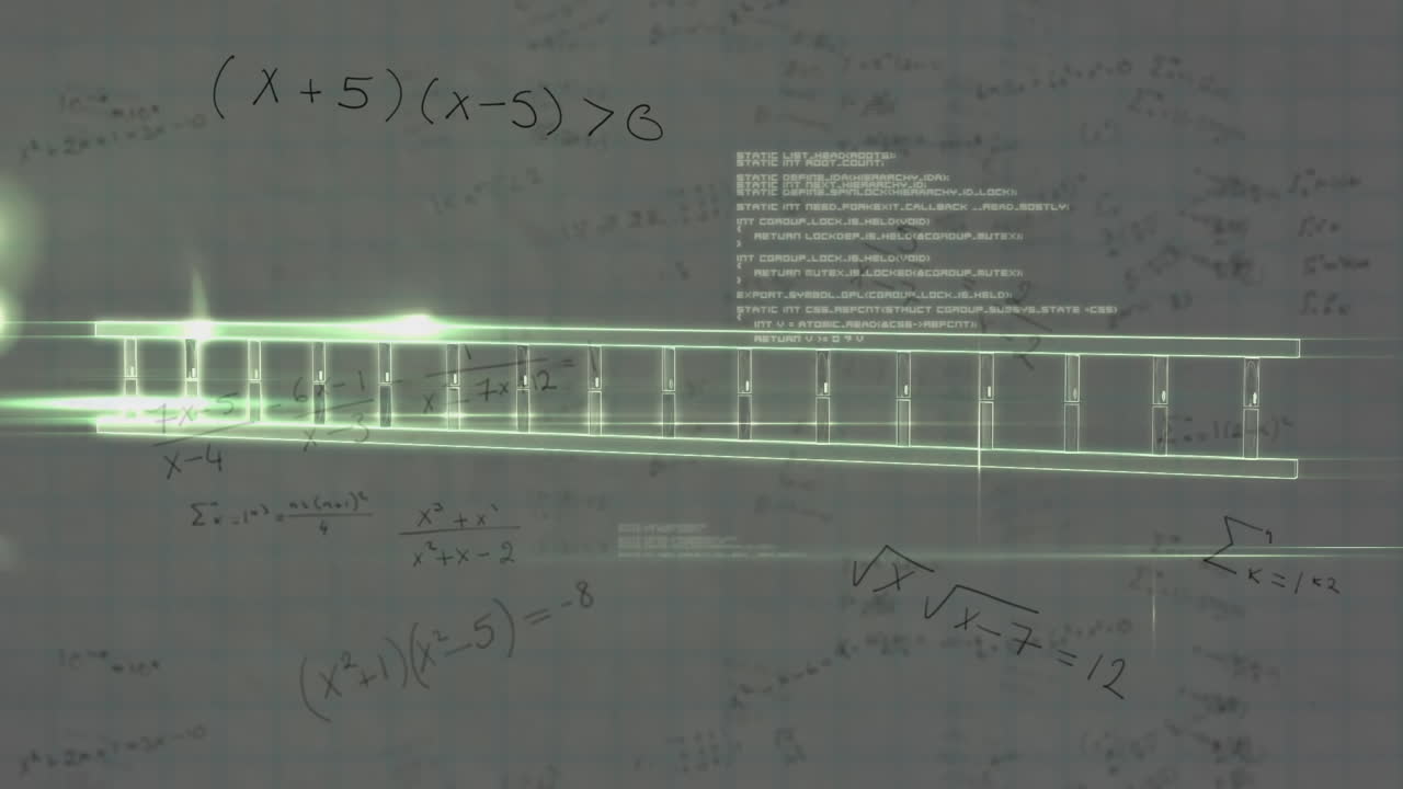 Animation of dna sequencing and medical data processing on grey background