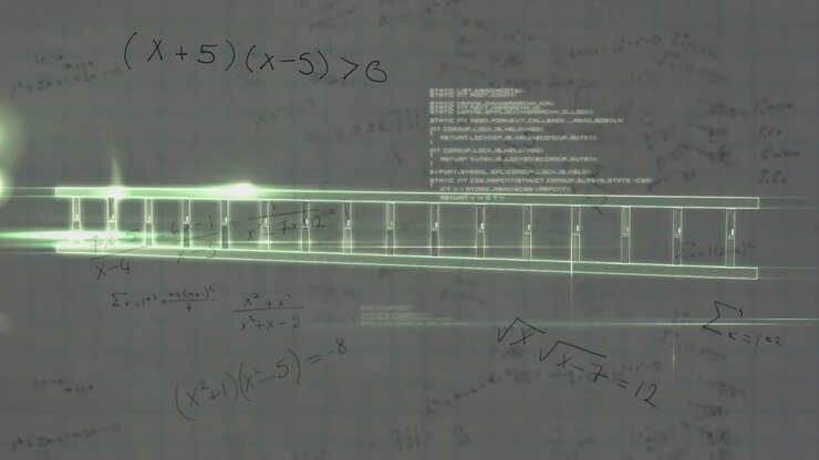 Animation of dna sequencing and medical data processing on grey background