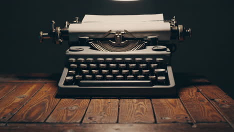 vintage typewriter on a wooden desk