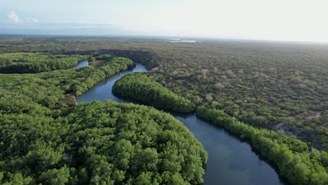 A-Stunning-and-Peaceful-View-of-Rio-Massacre-in-Dominican-Republic---Drone-Flying-Forward