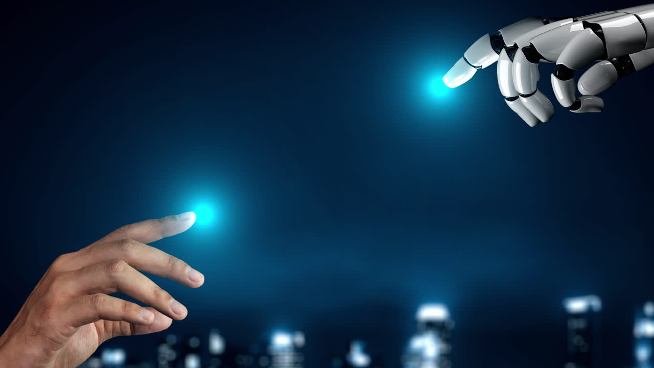 미래의 로 ⁇  인공지능 기술 개념을 밝히고 있습니다.