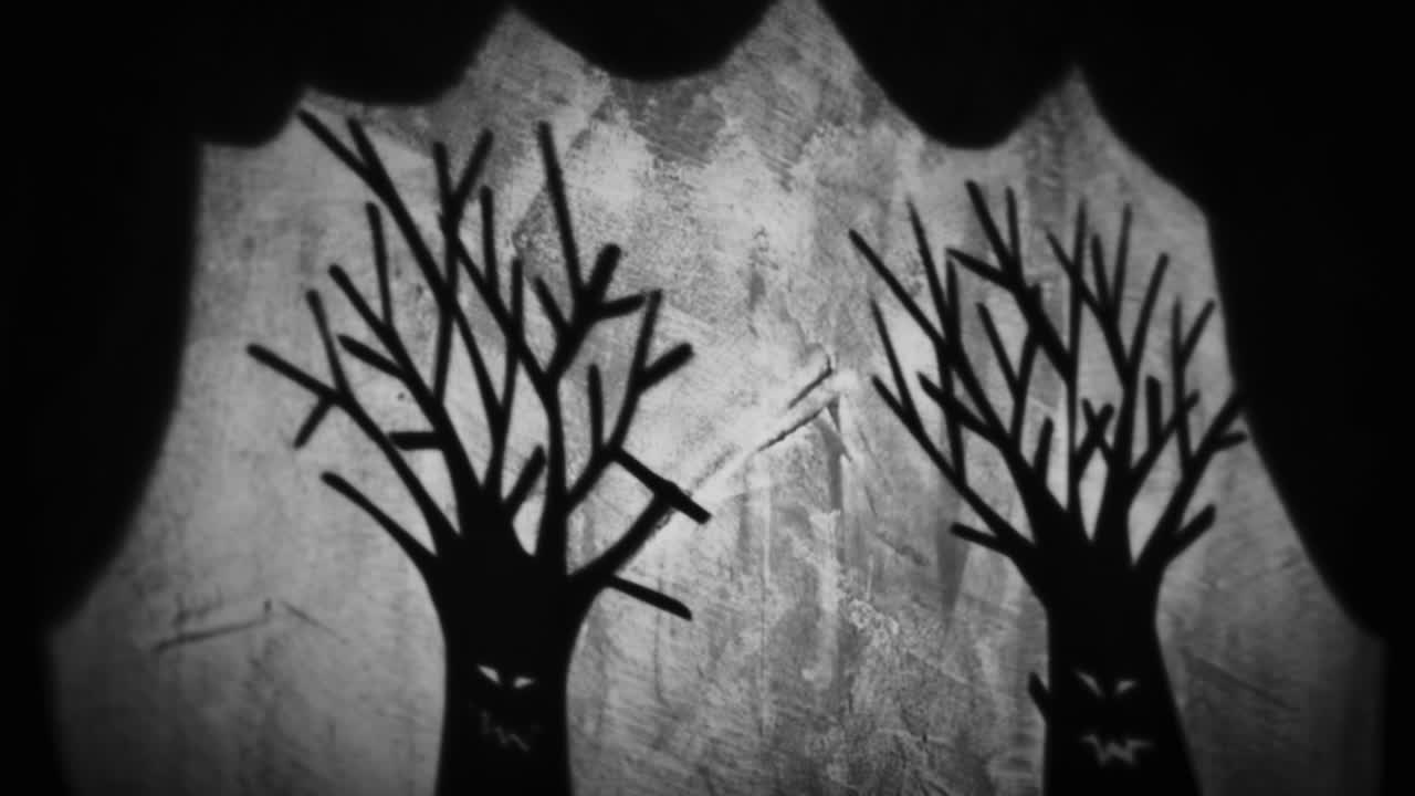 Shadow Puppet Show of a Joker Between Trees