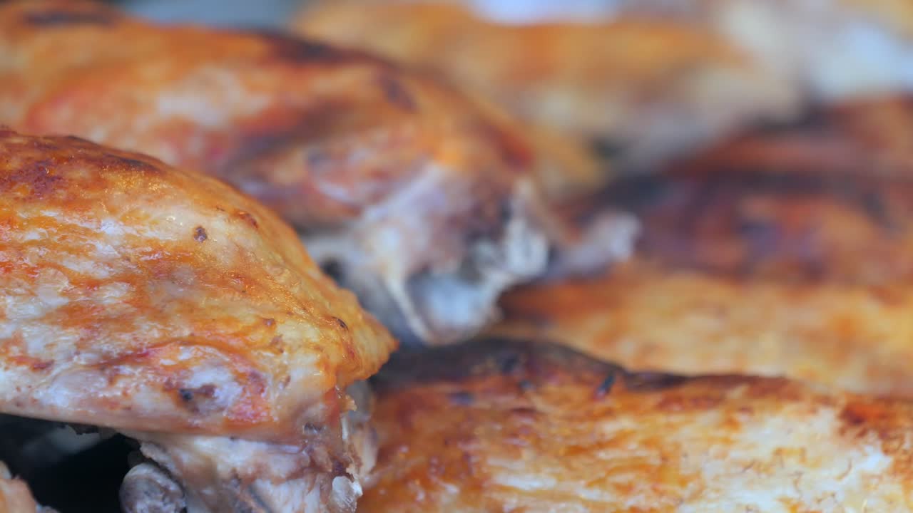 pollo asado en primer plano