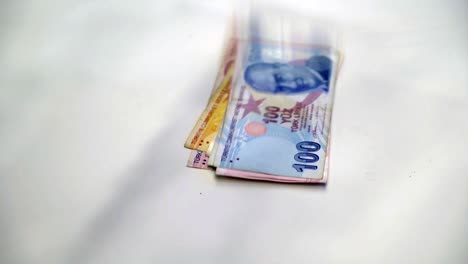 throwing turkish lira