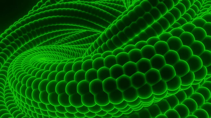 Abstract Green Spiral Pattern