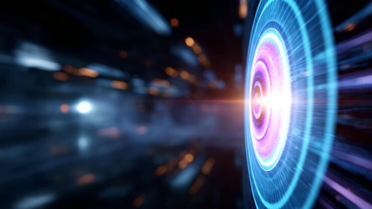 A mesmerizing visualization of an abstract light phenomenon showcasing dynamic spirals and radiant energy, perfect for science fiction and technology themes