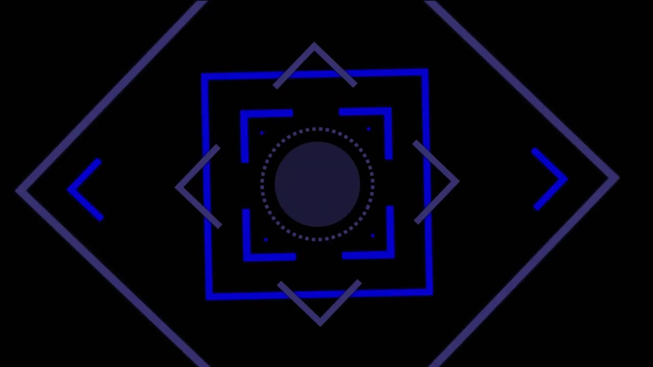 animación de formas en movimiento y cadenas de adn en fondo negro