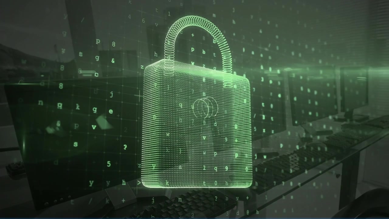 Icona di lucchetto digitale che rappresenta la cybersicurezza e la protezione dei dati