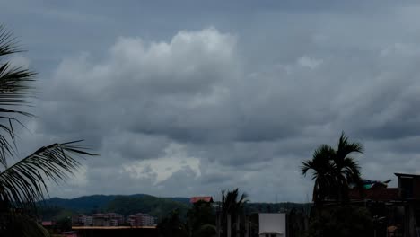 a small city clouds timelapse video at day time