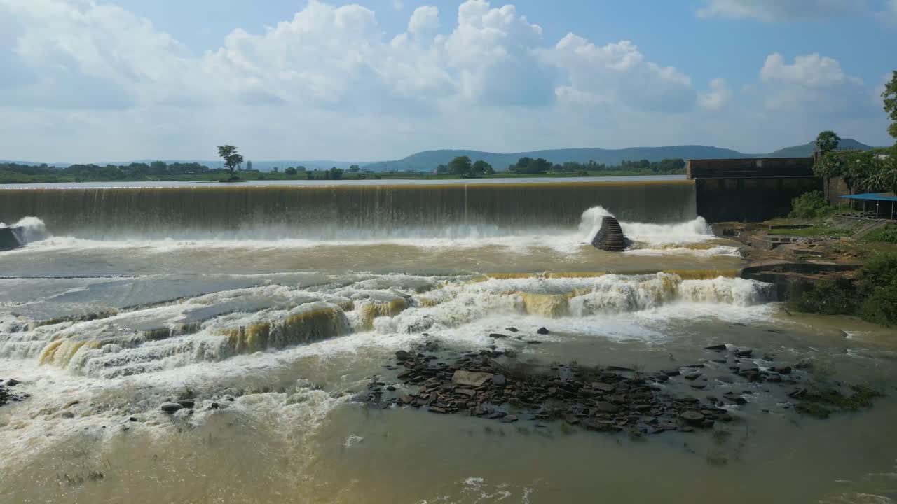 Waterfall Rajdari Devdari and Latif Shah Dam Aerial View