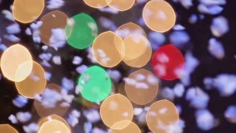 bokeh lights with confetti