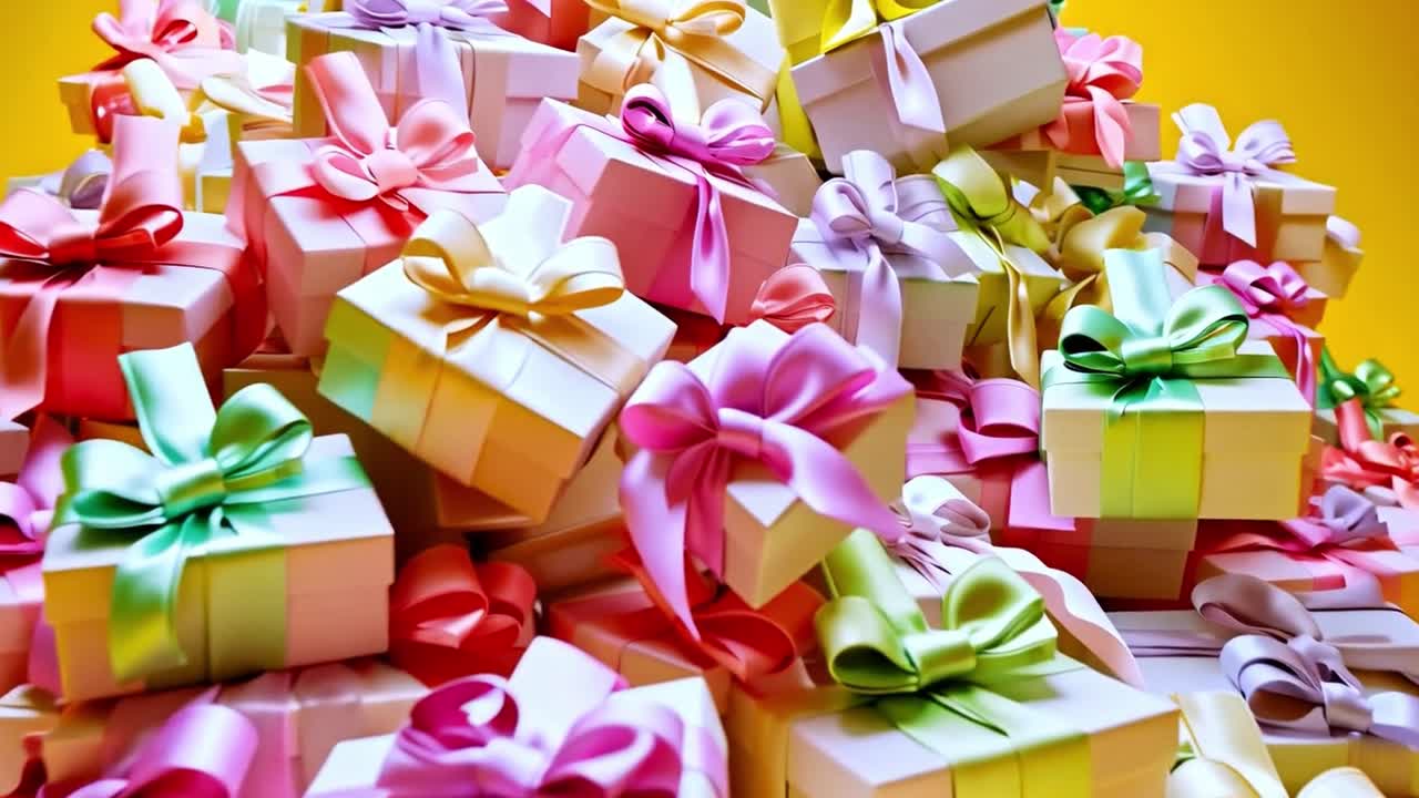 Pile of Colorful Gift Boxes