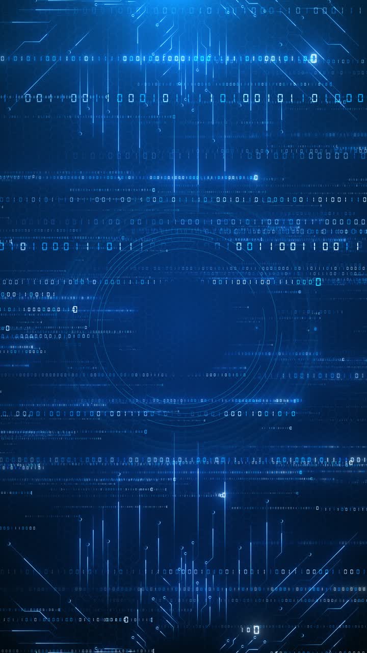 Digital artificial intelligence ai data matrix futuristic hud screen technology blue abstract